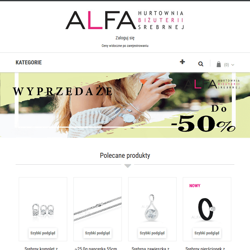 Hurtownia Biżuterii Srebrnej Alfa 925